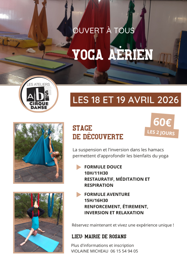 Stage de découverte du yoga aérien